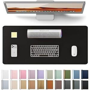 Leather Office Desk Pad Protector, Large Mouse Pad, Non-Slip, Pu Leather, Laptop